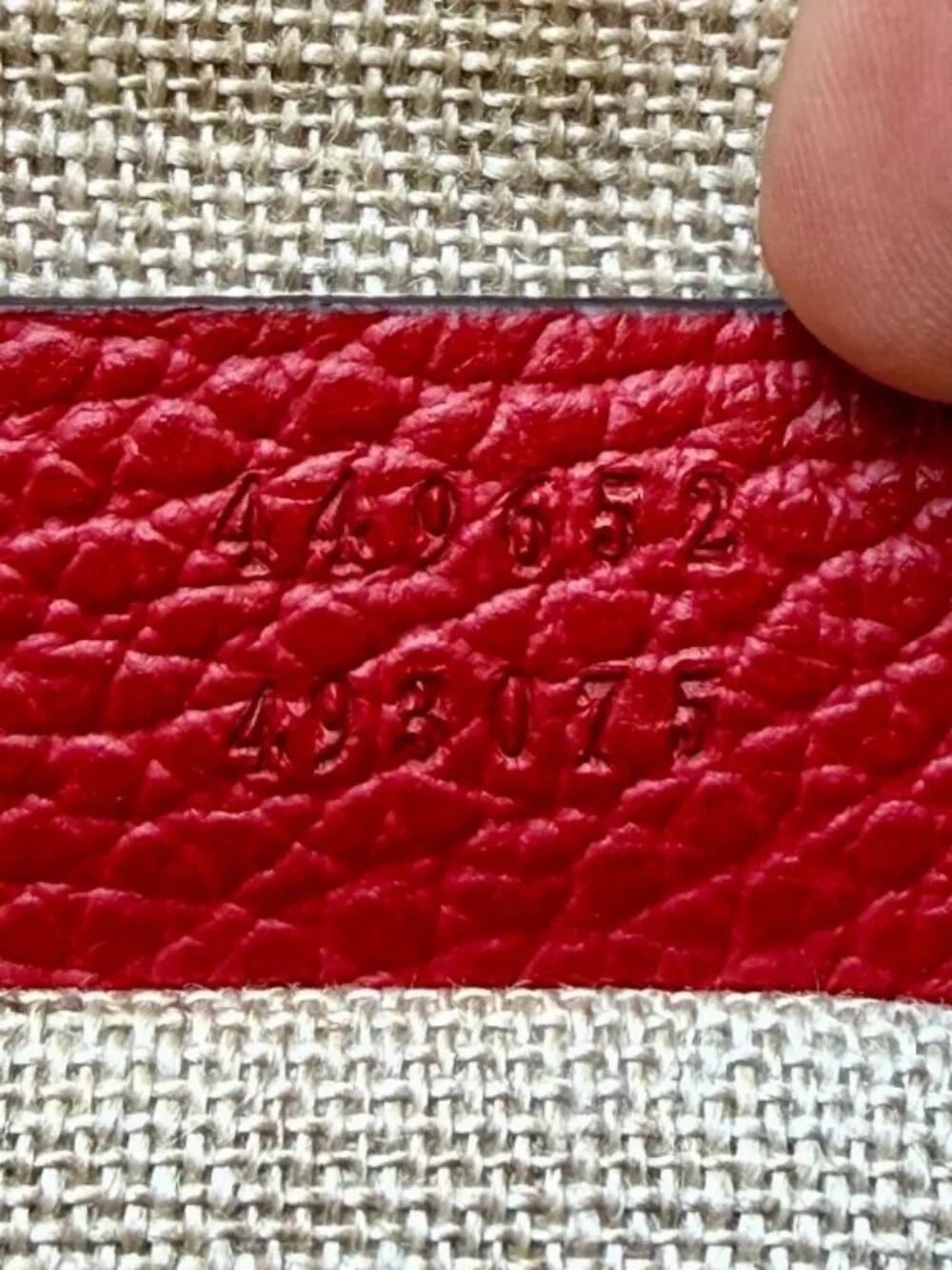 Gucci Red Leather Bamboo Tassel Zip Pouch Clutch